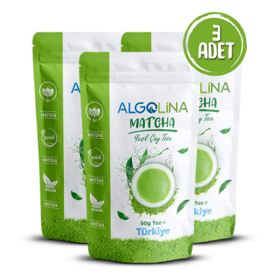 Algolina Matcha Tozu 50 Gr (Yeşil Çay) (3 Adet)